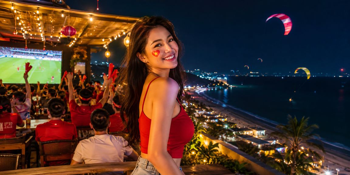 Người hâm mộ cổ vũ đội tuyển bóng đá quốc gia Việt Nam tại sân vận động